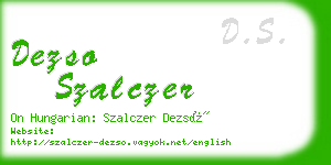 dezso szalczer business card